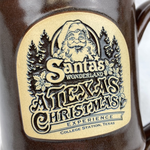 Deneen Pottery Co. Stoneware Santa Mug College Station Texas 5” - Picture 6 of 12